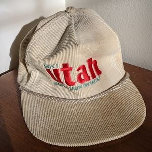 Vintage Ski Utah Corduroy Hat